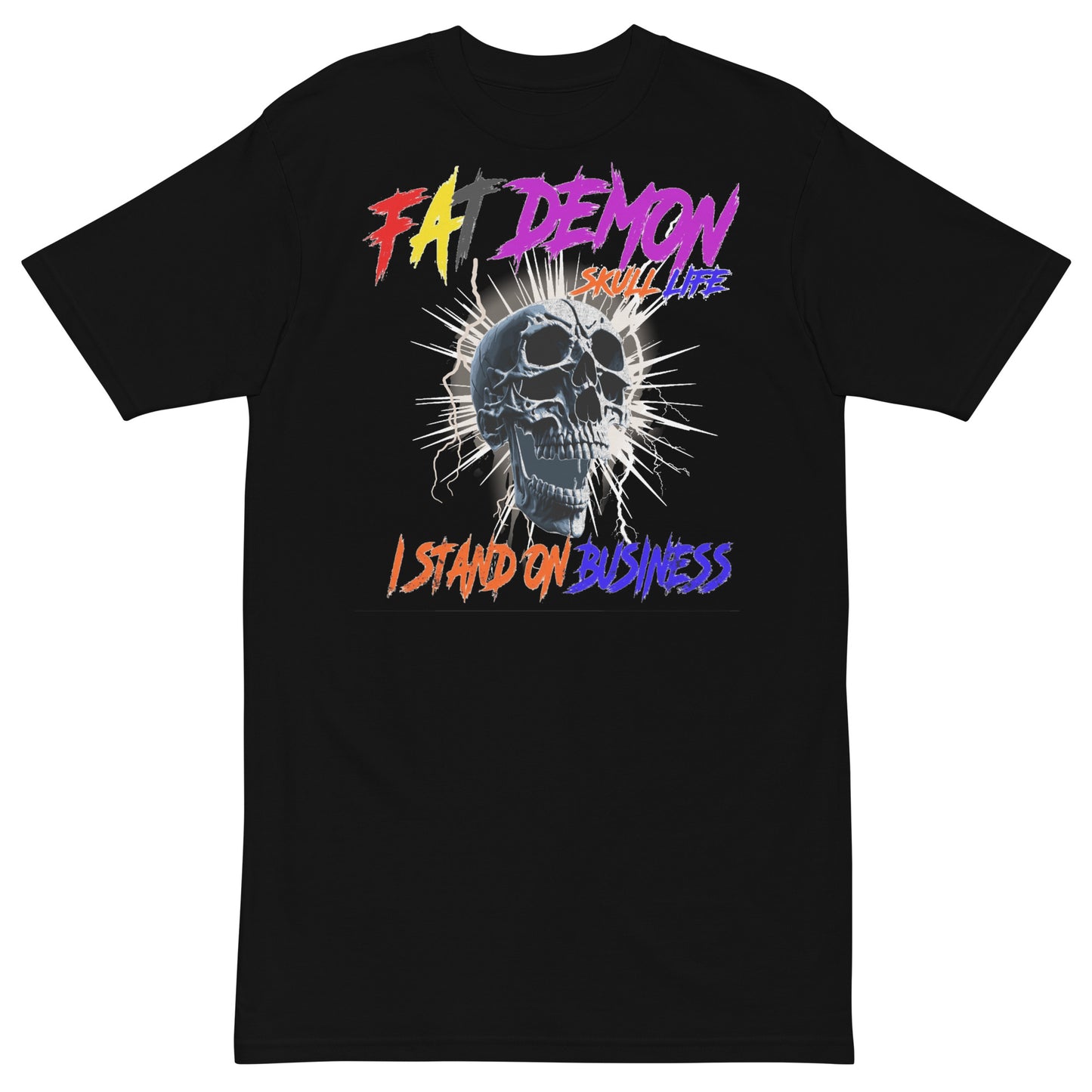 I stand on business skull tee