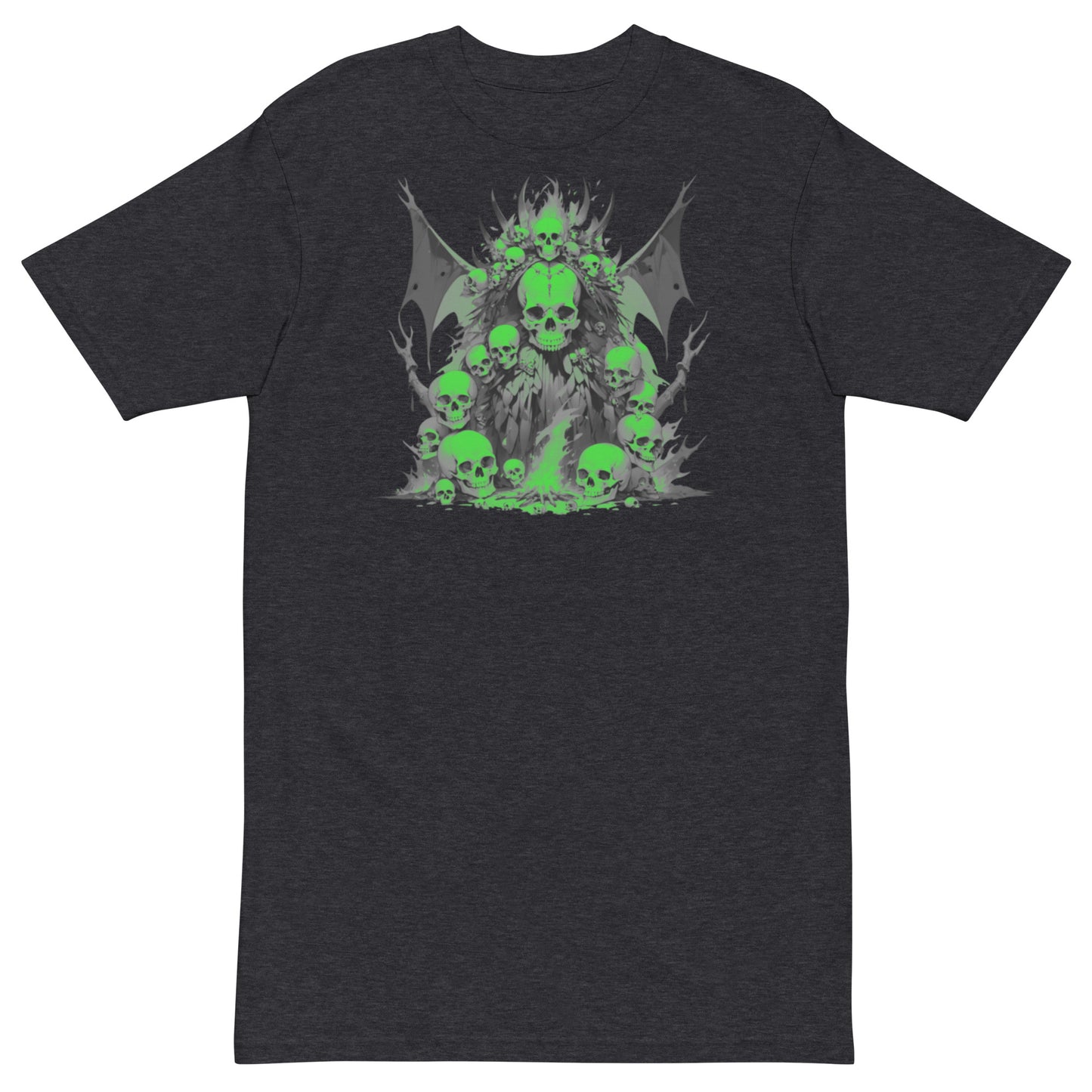 Green winged skull/ logo on back