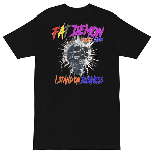 I stand on business skull tee