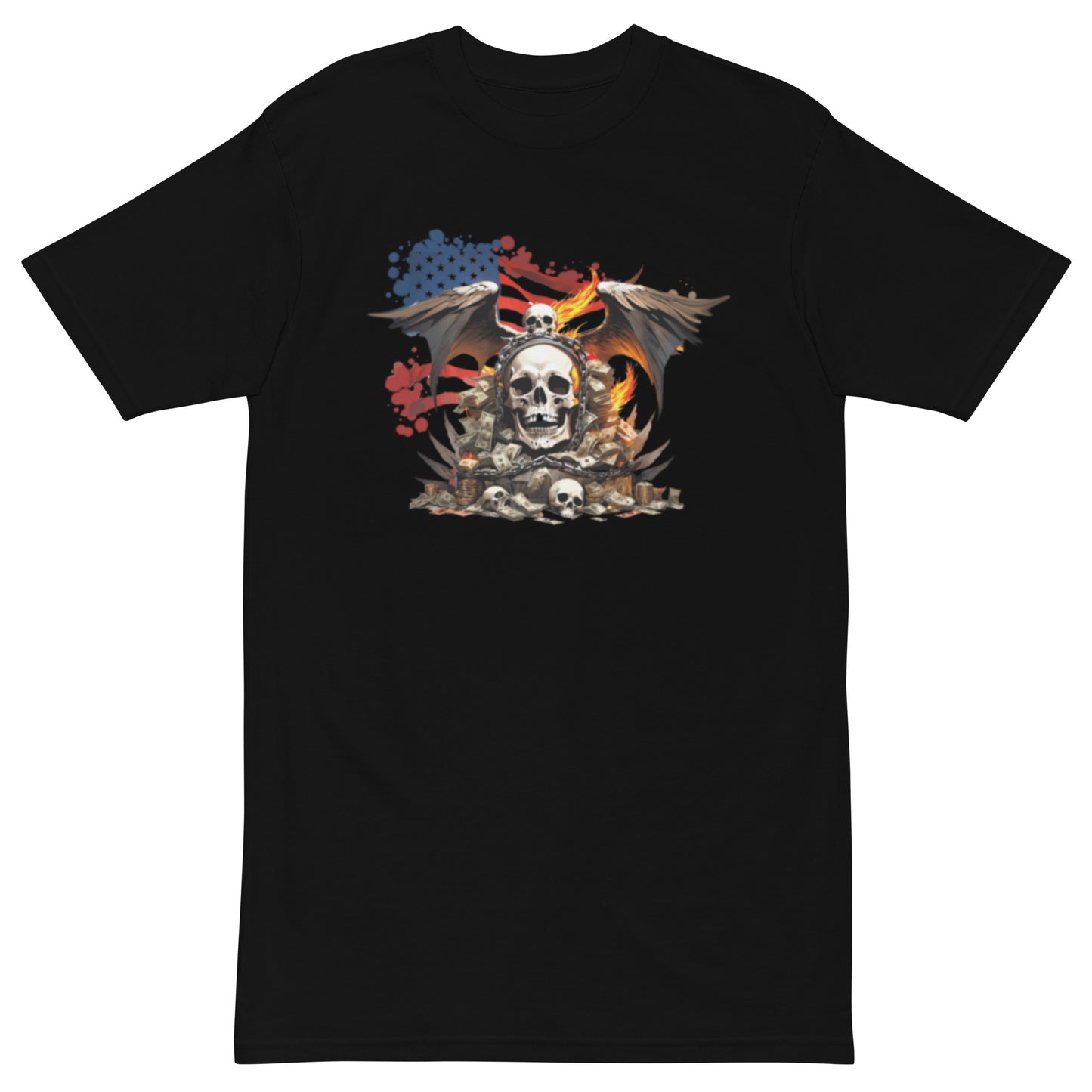 American flag skull