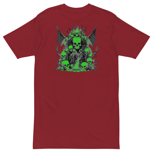 Green winged skull/ logo on back